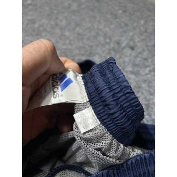 Adidas Y2K Track Pants Windbreaker Material Men’s L Blue Wide Leg Hip Hop - Picture 3 of 8